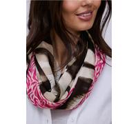 Street One Frauen Loop-Schal aus Modal mit Mustermix in Pink, Gr: One size