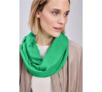 Street One Frauen Loop-Schal in Unifarbe aus Viskose in Grün, Gr: One size