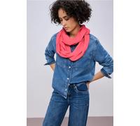 Street One Frauen Loop-Schal in Unifarbe aus Viskose in Pink, Gr: One size