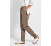 Stoffhose STREET ONE, Damen, Gr. 36, Länge 30, braun (bark braun), Stoff, 65% Viskose, 30% Nylon, 5% Elasthan, unifarben, loose fit lang, Hosen, Middle Waist (27623448-36) bark braun