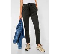 Stoffhose STREET ONE, Damen, Gr. 32, Länge 30, grün (bassy olive), Stoff, 69% Viskose, 26% Polyester, 5% Elasthan, unifarben, loose fit lang, Hosen Stoffhose, in Unifarbe (21160513-32) bassy olive