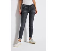 Comfort-fit-Jeans STREET ONE, Damen, Gr. 34, Länge 34, grau (schwarz steel grau washed), Jeans, 82% Baumwolle, 15% Polyester, 3% Elasthan, unifarben, lang, Jeans, in grauer Waschung (92003747-34) schw