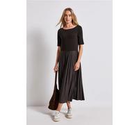 Street One Frauen Materialmix Kleid in Braun, Gr: 44