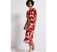 Street One Frauen Maxi-Kleid mit Print in Rot, Gr: 46