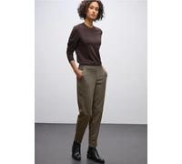 Street One Frauen Melange Hose mit Detail in Braun, Gr: 42