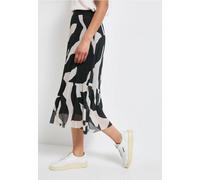 Street One Frauen Mesh Plissée Rock in Grau, Gr: 46