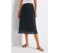 Street One Frauen Mesh-Plissée-Rock in Grün, Gr: 40