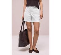 Street One Frauen Mid Waist Chino Shorts im Casual Fit in Weiß, Gr: 42