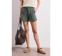 Street One Frauen Mid Waist Shorts aus Musselinstoff in Grün, Gr: 40