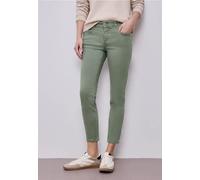 Slim-fit-Jeans STREET ONE, Damen, Gr. 33, Länge 28, sage grün washed, Jeans, 81% Baumwolle, 17% Polyester, 2% Elasthan, unifarben, knöchelfrei, Jeans Slim-fit-Jeans, Middle Waist (14921762-33) sage gr