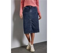Street One Frauen Midi Jeansrock in Blau, Gr: 36