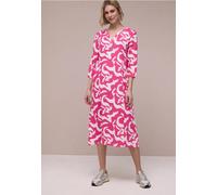 Street One Midi-Kleid aus Leinen mit Print