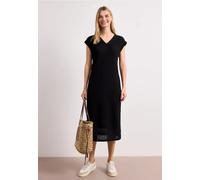 Street One Frauen Midi-Kleid mit V-Neck aus Spitze in Schwarz, Gr: 34
