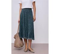 Maxirock STREET ONE, Damen, Gr. 42, cool vintage grün, Stoff, Obermaterial: 94% Polyester, 6% Elasthan; Futter: 100% Viskose, gemustert, normal normal, Röcke Maxirock, mit Mesh (92636016-42) cool vint