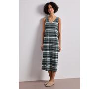 Midikleid STREET ONE, Damen, Gr. 40, EURO-Größen, bunt (deep bound grün), Stoff, 68% Polyester, 31% Viskose, 1% Metallfaser, gemustert, comfort fit Midi, V-Ausschnitt, normaler Saum, Kleider Midikleid