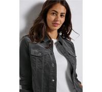 Cordjacke STREET ONE, Damen, Gr. 44, concrete grau, Web, Obermaterial: 98% Baumwolle, 2% Elasthan; Futter: 80% Polyester, 20% Baumwolle, unifarben, normal normal, V-Ausschnitt, Bündchen, Jacken, in Co