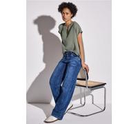 Street One Frauen Musselin-Bluse in Grün, Gr: 34