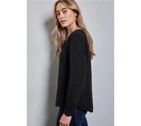 Street One Frauen Musselin-Bluse in Schwarz, Gr: 36