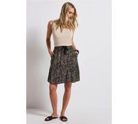 Street One Damen A361720 Musselin Paperbag Rock, Schwarz, 44