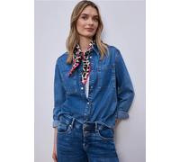 Street One Frauen Nicki Tuch im Satin-Look mit Animal Print in Braun, Gr: One size