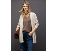 Street One Frauen Offener Cardigan in Beige, Gr: 38