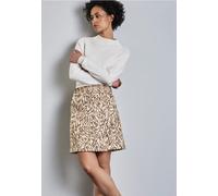 Street One Frauen Paperbag Velours-Rock in Beige, Gr: 46