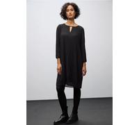 Street One Frauen Plissée Tunika-Kleid in Schwarz, Gr: 34