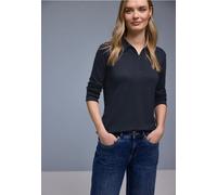 Street One Poloshirt mit Zipper Shadowed Navy 38