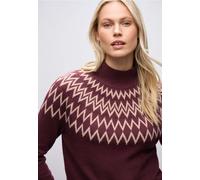Street One Frauen Pullover im Norweger-Look in Rot, Gr: 34