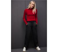 Street One Frauen Pullover in Rippstruktur in Rot, Gr: 34