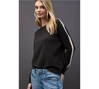 Rundhalspullover STREET ONE, Damen, Gr. 36, schwarzest braun, Strick, Obermaterial: 30% Polyester, 29% Polyacryl, 21% Viskose, 20% Nylon, unifarben, regular fit normal, Rundhals, Rippbündchen, Pullove