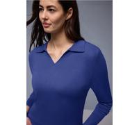 Street One Frauen Pullover mit Polokragen in Blau, Gr: 34
