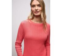 Street One Frauen Pullover mit Rippstruktur in Pink, Gr: 40