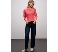 Street One Frauen Pullover mit Rippstruktur in Pink, Gr: 42