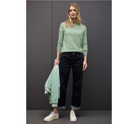 Strickpullover STREET ONE, Damen, Gr. 34, serene grün meliert, Strick, Obermaterial: 30% Polyester, 27% Polyacryl, 23% Polyamid, 20% Viskose, meliert, regular fit normal, ohne Ausschnitt, Rollkante, P