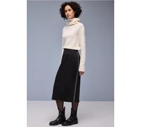 Street One Frauen Rock mit Gallonstreifen in Schwarz, Gr: 38