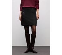 Street One Frauen Rock mit Knopfdetail in Schwarz, Gr: 32
