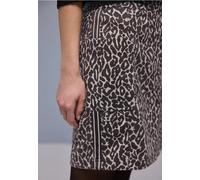 Minirock STREET ONE, Damen, Gr. 36, molten earth, Stoff, 90% Polyester, 10% Viskose, animal-print, normal knielang, Röcke Minirock, mit Leo-Muster (78392830-36) molten earth