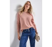 Street One Frauen Rundhals-Pullover in Rosa, Gr: 38