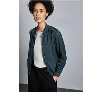 Blouson STREET ONE, Damen, Gr. 36, grün (cool vintage grün), Stoff, Obermaterial: 74% Viskose, 26% Polyester; Futter: 100% Polyester, unifarben, normal normal, Rundhals, Bündchen, Jacken Blouson, aus 