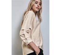 Street One Frauen Schimmerndes Strukturshirt in Weiß, Gr: 38