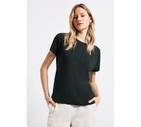 Street One Frauen Shirt in Unifarbe in Grün, Gr: 38