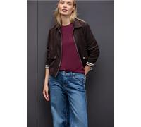 Street One Frauen Shirt mit Chiffon-Detail in Rot, Gr: 38