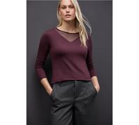 Street One Frauen Shirt mit Meshdetails in Rot, Gr: 46