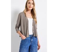 STREET ONE Damen A323536 Silk-Look Jacke, Dark Tumbled Beige, 46