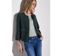 Street One Frauen Silk-Look Jacke in Grün, Gr: 44