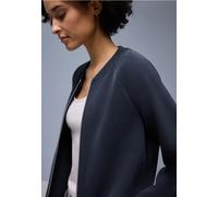 Street One Frauen Silk-Look Jacke mit Zipper in Blau, Gr: 36