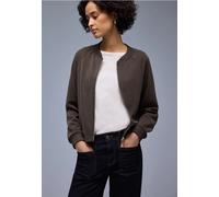 Cardigan STREET ONE, Damen, Gr. 46, molten earth, Stoff, 46% Modal, 46% Polyester, 8% Elasthan, unifarben, normal normal, Rundhals, Bündchen, Strickjacken, aus elastischem Materialmix (73700259-46) mo