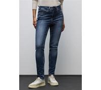 Slim-fit-Jeans STREET ONE "Style York", Damen, Gr. 25, Länge 30, dunkelblau random, Denim/Jeans, Obermaterial: 89% Baumwolle, 8% Polyester, 3% Elasthan, unifarben, slim fit lang, Jeans Slim-fit-Jeans,