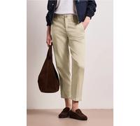 Street One Frauen Slim Leg Chino aus Lyocellmix in Beige, Gr: 38